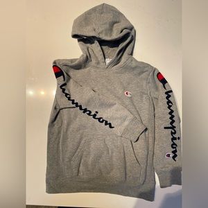Champion Hoodie.   Light gray.